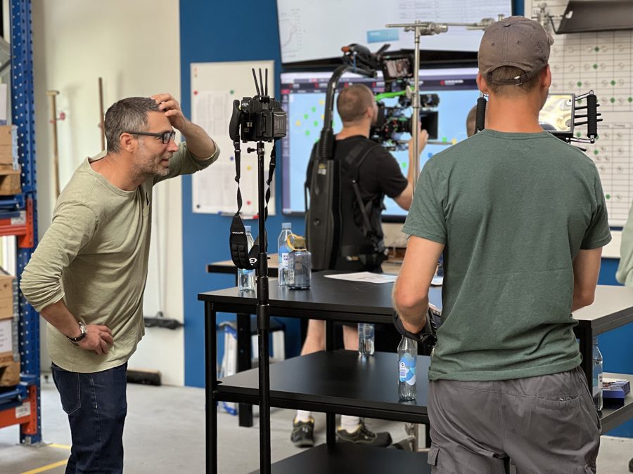Behind the scenes on an Omni shoot