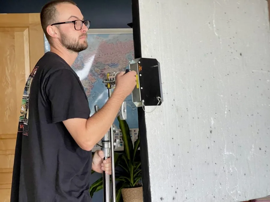 Behind the scenes on an Omni shoot